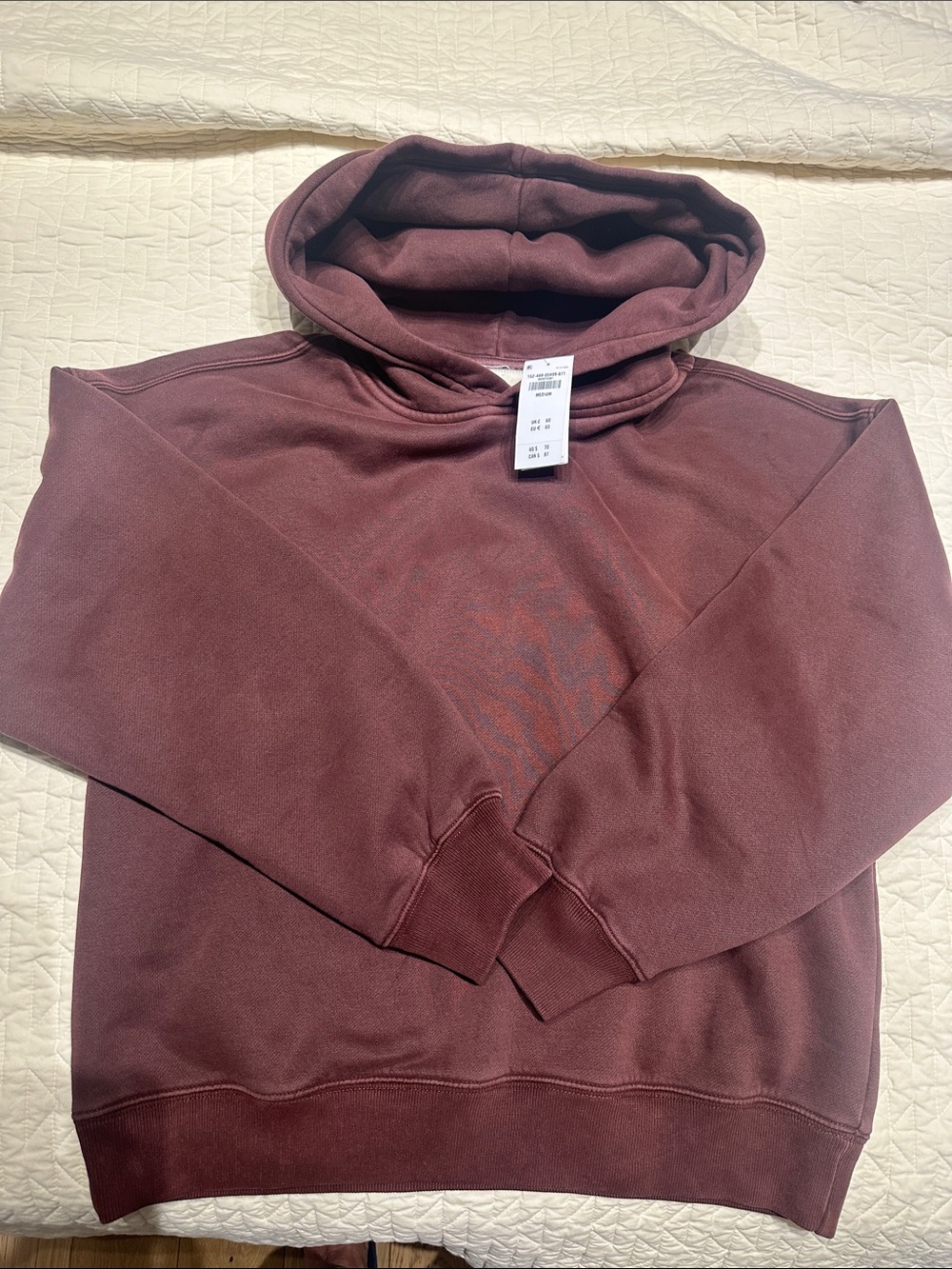 Abercrombie & Fitch Women's Hooded Sweatshirt in Burgundy